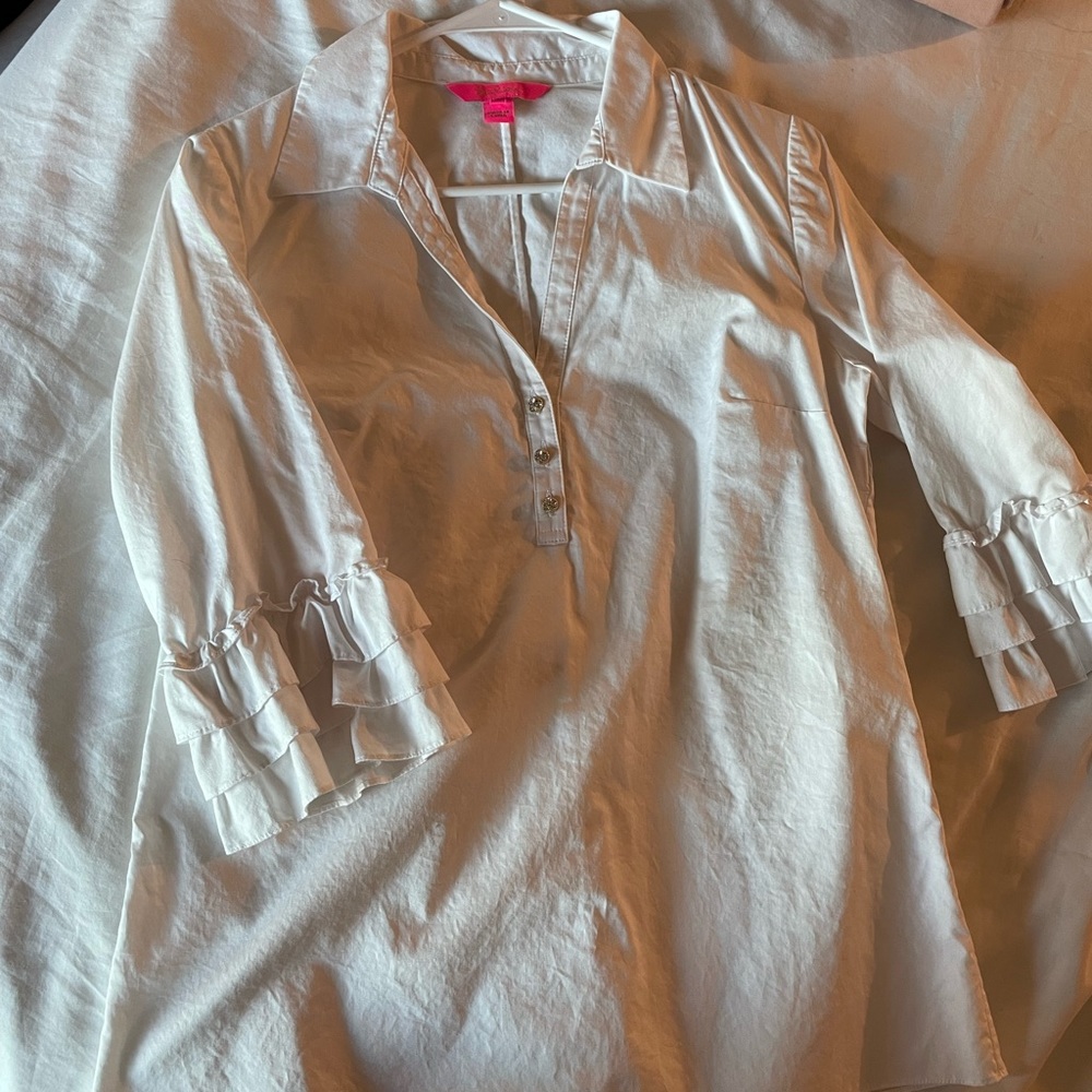 LILLY PULITZER JUDITH TOP - WHITE